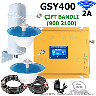 GSY400 Çift Bandlı Gsm Sinyal Güçlendirici - 2 İç Antenli