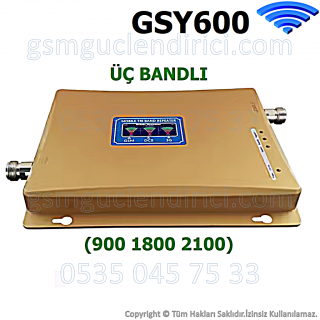 GSY600 Üç Bandlı Gsm Sinyal Güçlendirici - 2 İç Antenli